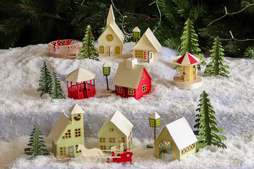 Déco de Noël : tutoriel pour créer des maisons en papier - Marie